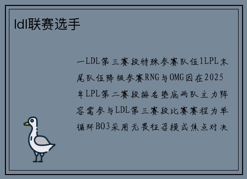 ldl联赛选手